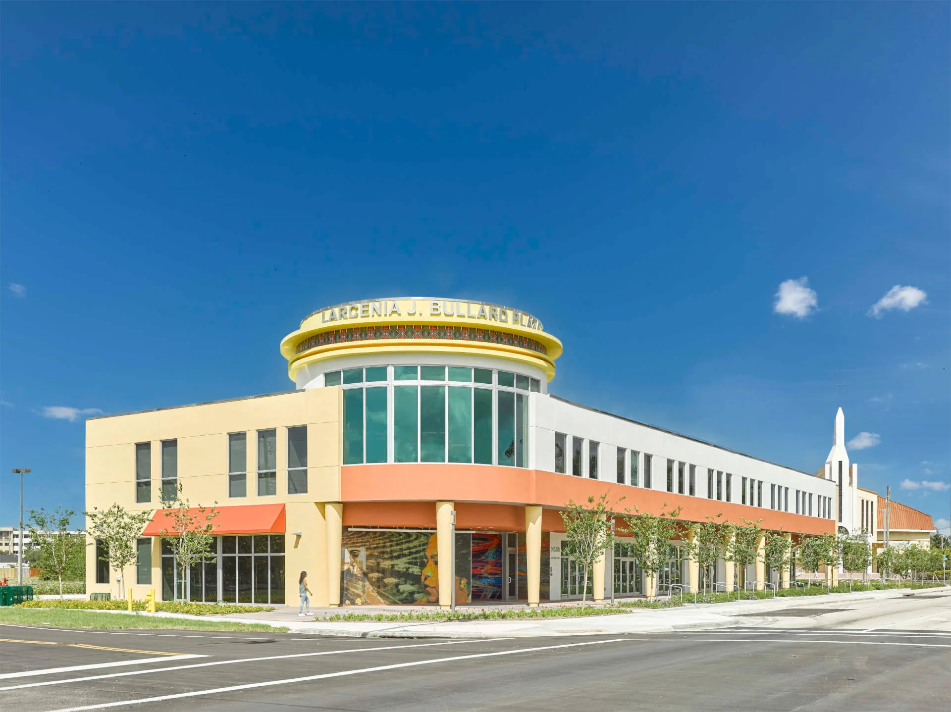 Exterior of the Larcenia J. Bullard Plaza.